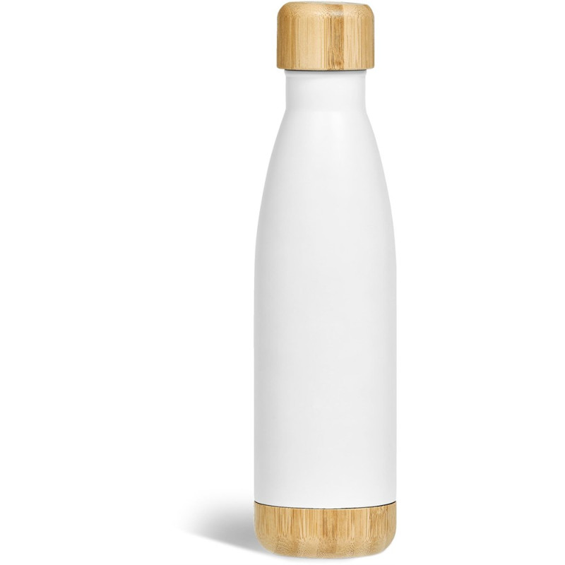 Serendipio Heritage Stainless Steel & Bamboo Vacuum Water Bottle – 500ml