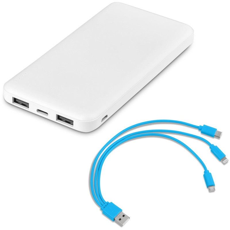 Kingpin White 10 Compact Power Bank – 10,000mAh