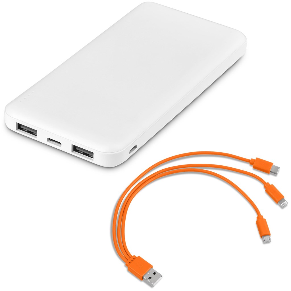 Kingpin White 10 Compact Power Bank – 10,000mAh