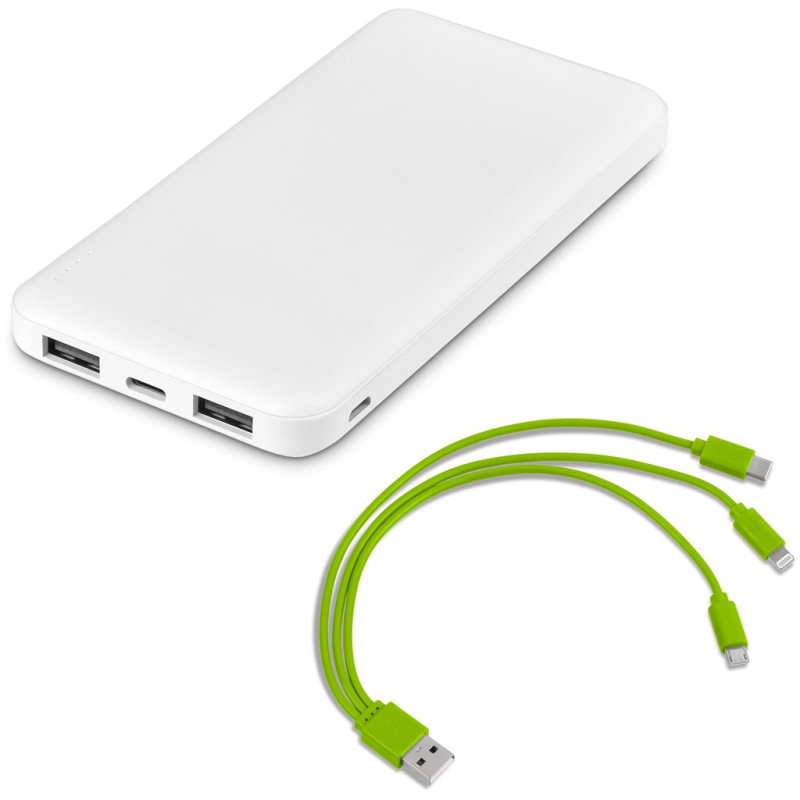 Kingpin White 10 Compact Power Bank – 10,000mAh