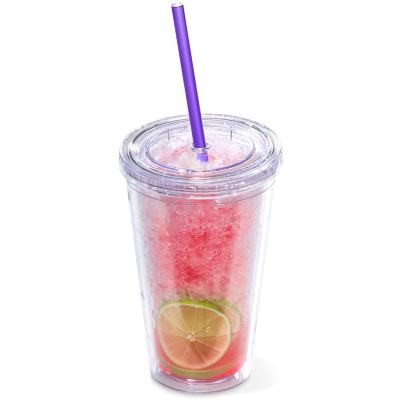 Malibu Double-Wall Frosted Straw Tumbler