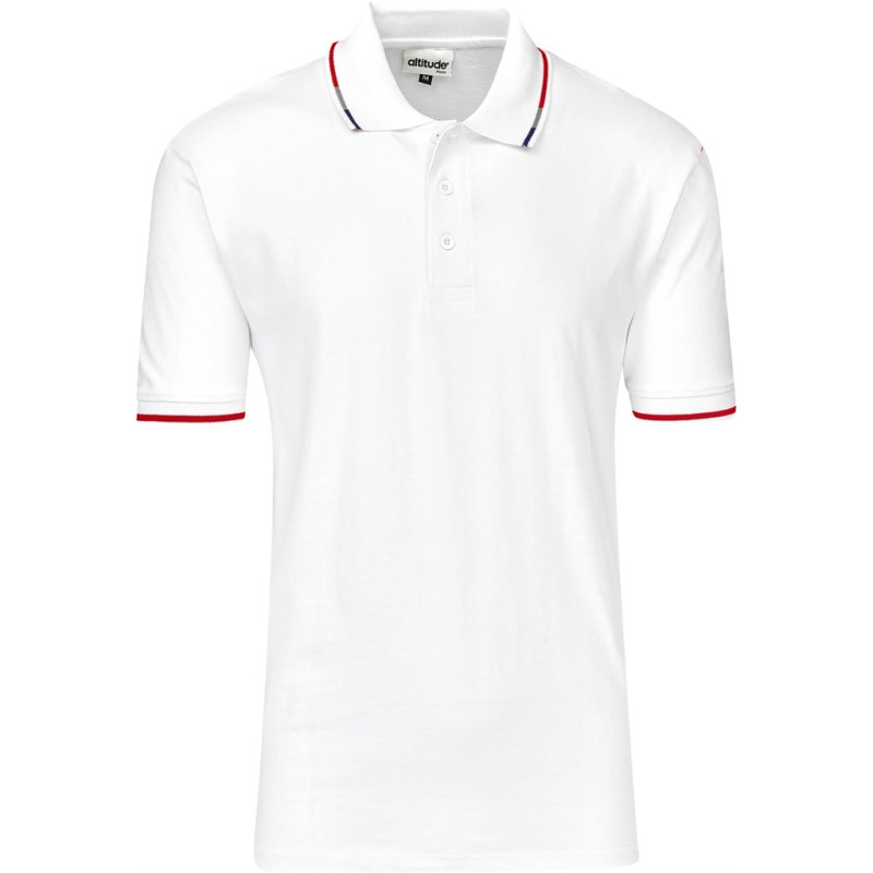 Mens Ash Golf Shirt - White