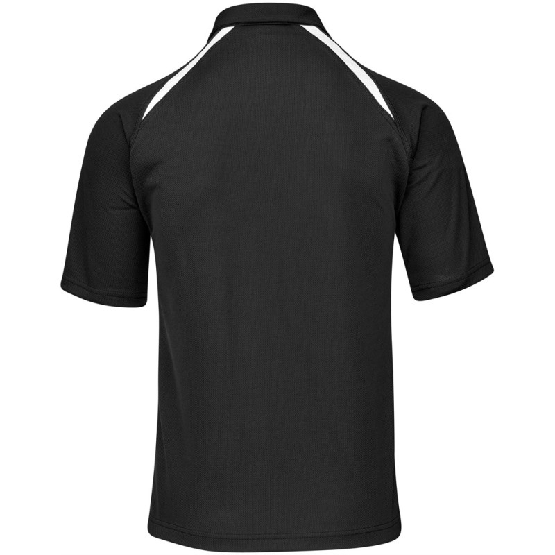 Mens Splice Golf Shirt - Black White