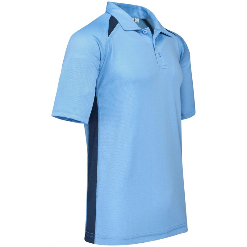 Mens Splice Golf Shirt - Light Blue