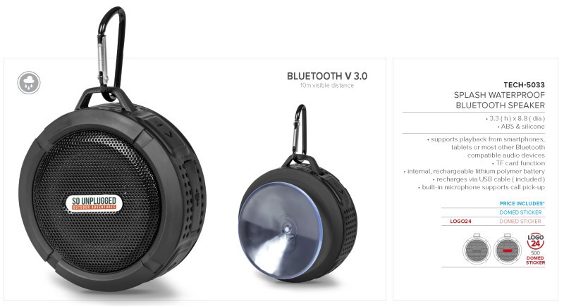 Splash Water-Resistant Bluetooth Speaker