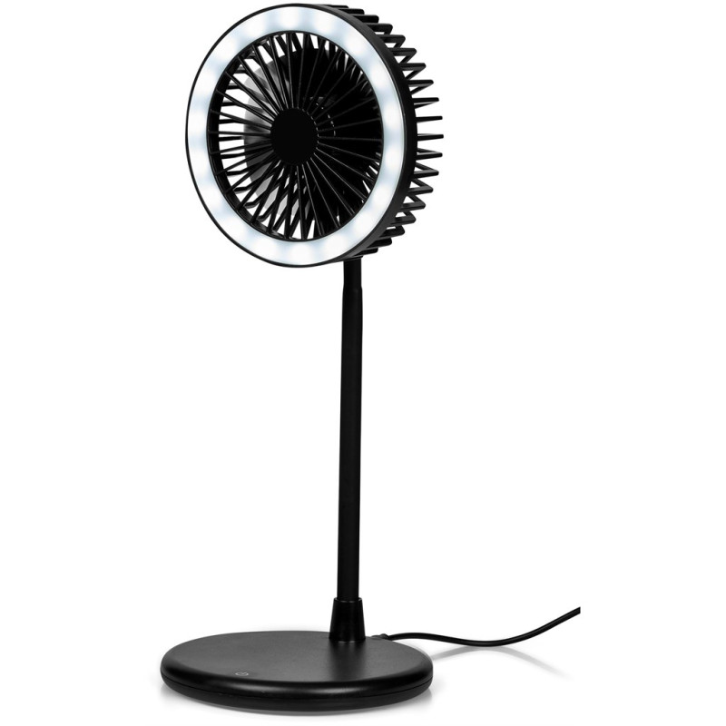 Light Breeze LED Ring Light Desk Fan