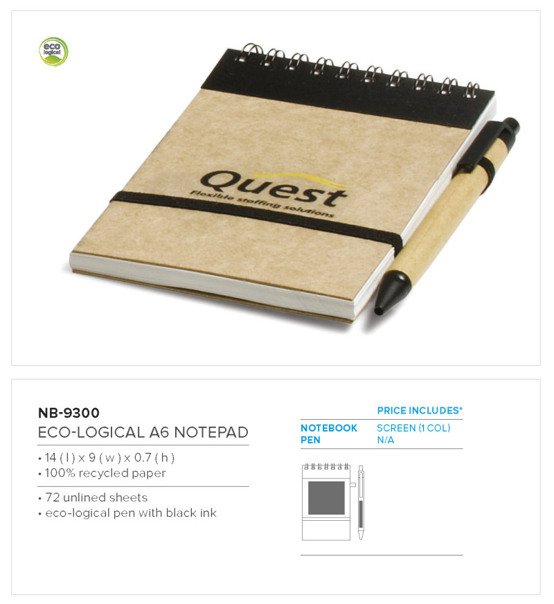 Eco-Logical A6 Notebook & Pen