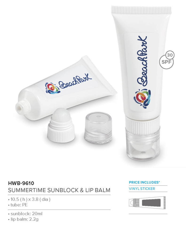 Summertime Sunblock & Lip Balm - 20ml