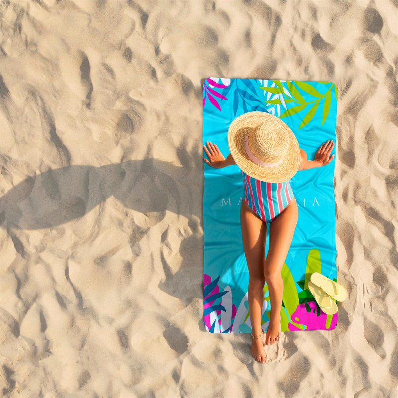 Pre-Printed Sample Hoppla Hula Beach Towel - Dual Branding