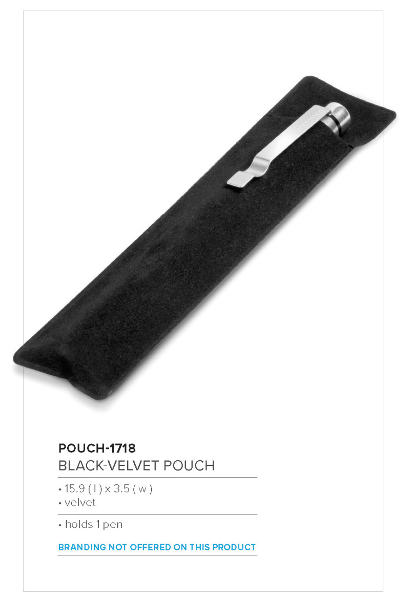 Black-Velvet Pen Pouch (Excludes Pen)
