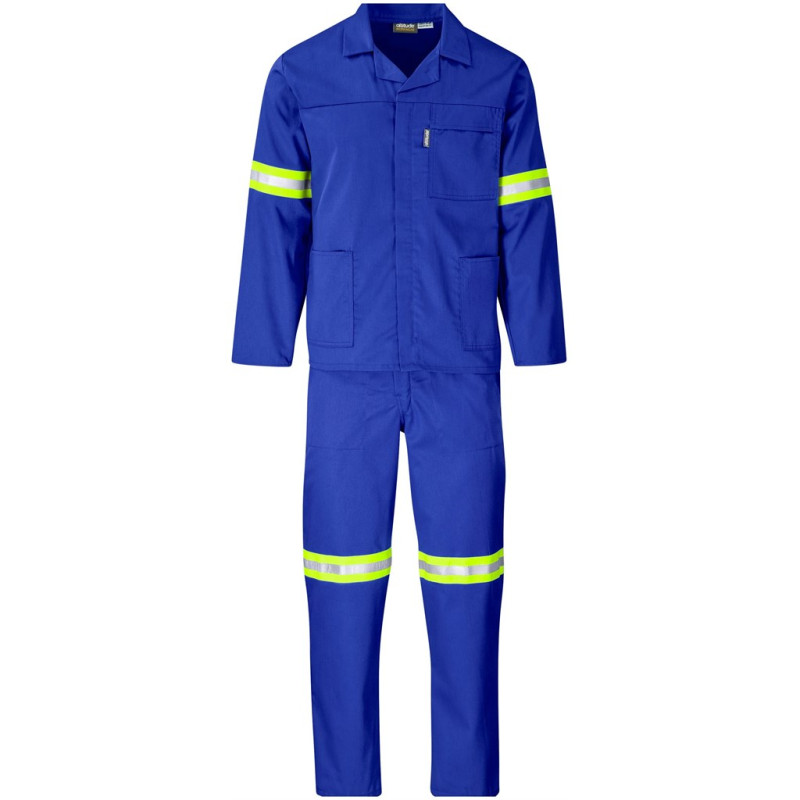 Trade Polycotton Conti Suit - Reflective Arms & Legs - Yellow Tape