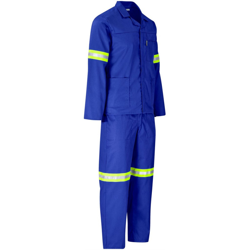 Trade Polycotton Conti Suit - Reflective Arms & Legs - Yellow Tape