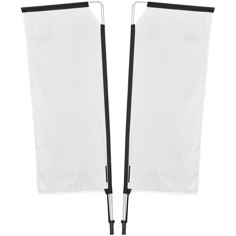 Legend 2M Sublimated Telescopic Double-Sided Flying Banner - 1 complete unit