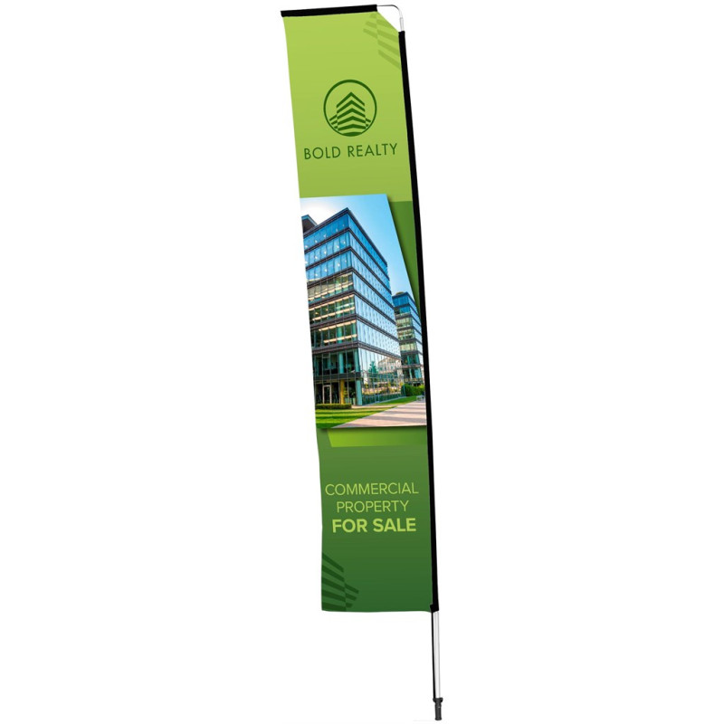 Legend 4M Sublimated Telescopic Double-Sided Flying Banner - 1 complete unit