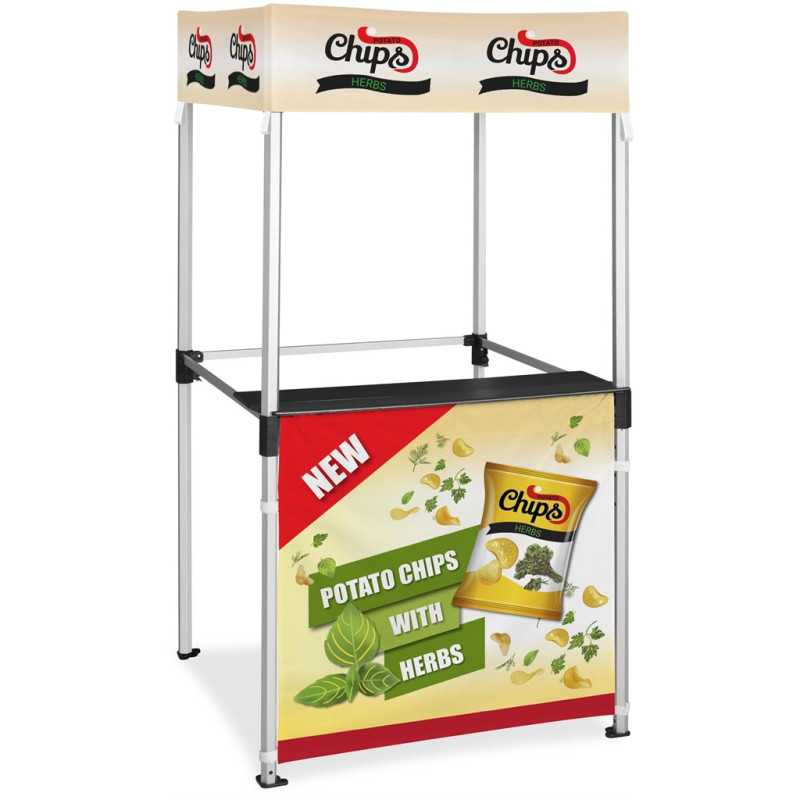 Ovation Sublimated Gazebo 1m X 1m Kiosk - 1 Half-Wall Skin