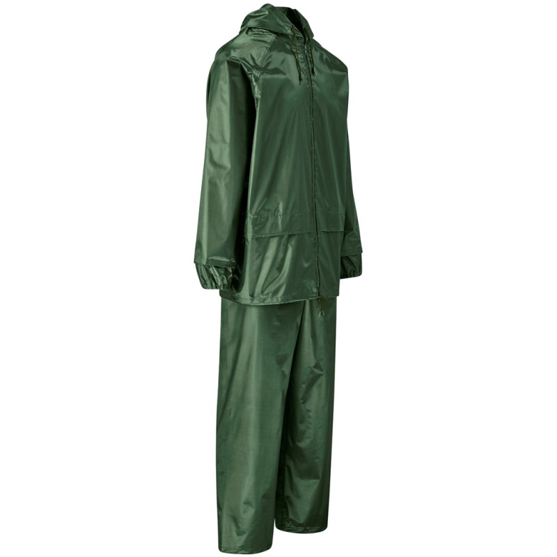 Weather Polyester/PVC Rainsuit - Olive