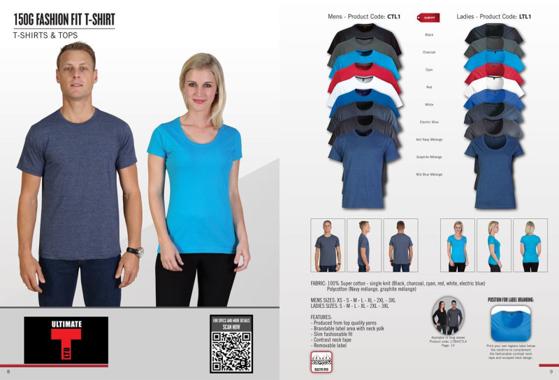GLTL1 - Ladies 150g Fashion Fit T-Shirt - Electric Blue - While Stocks Last