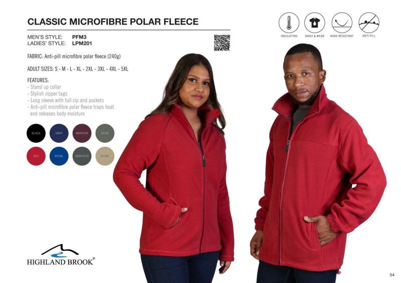 Classic Microfibre Polar Fleece - Maroon- End Of Range