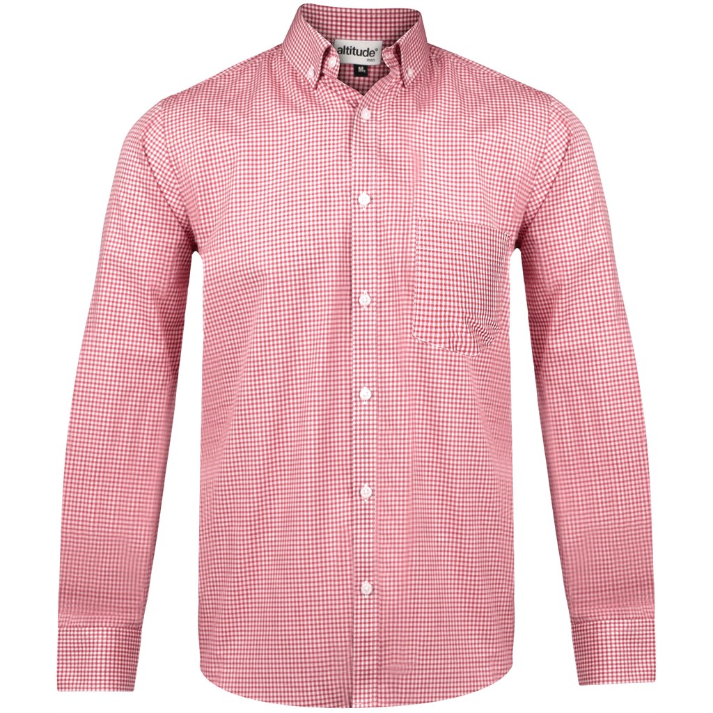 Mens Long Sleeve Edinburgh Shirt - Red