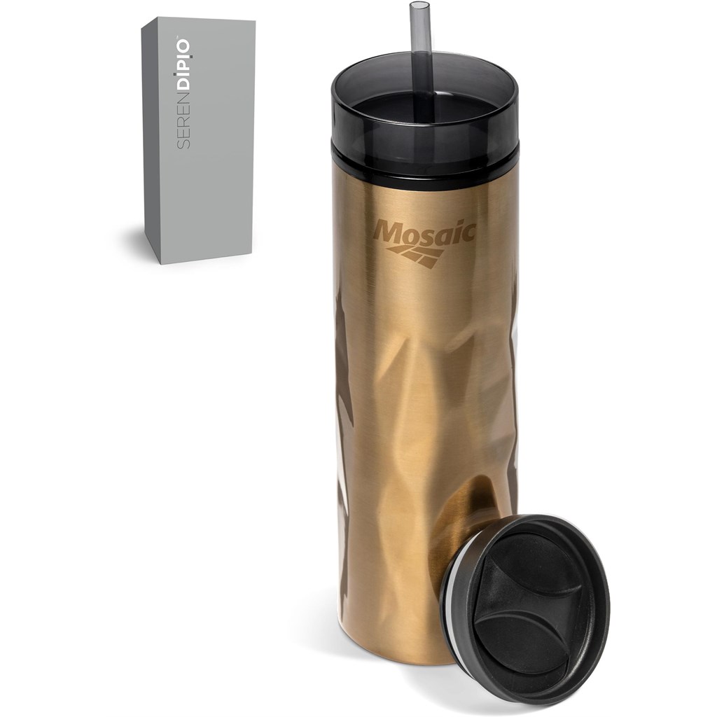 Serendipio Fire & Ice Stainless Steel & Plastic 2-In-1 Tumbler - 435ml