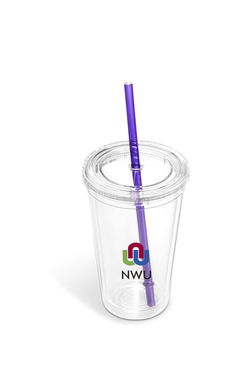 Malibu Double-Wall Frosted Straw Tumbler