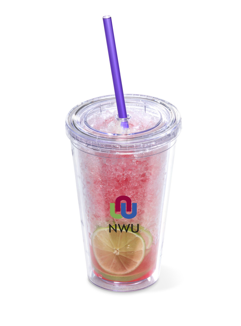 Malibu Double-Wall Frosted Straw Tumbler