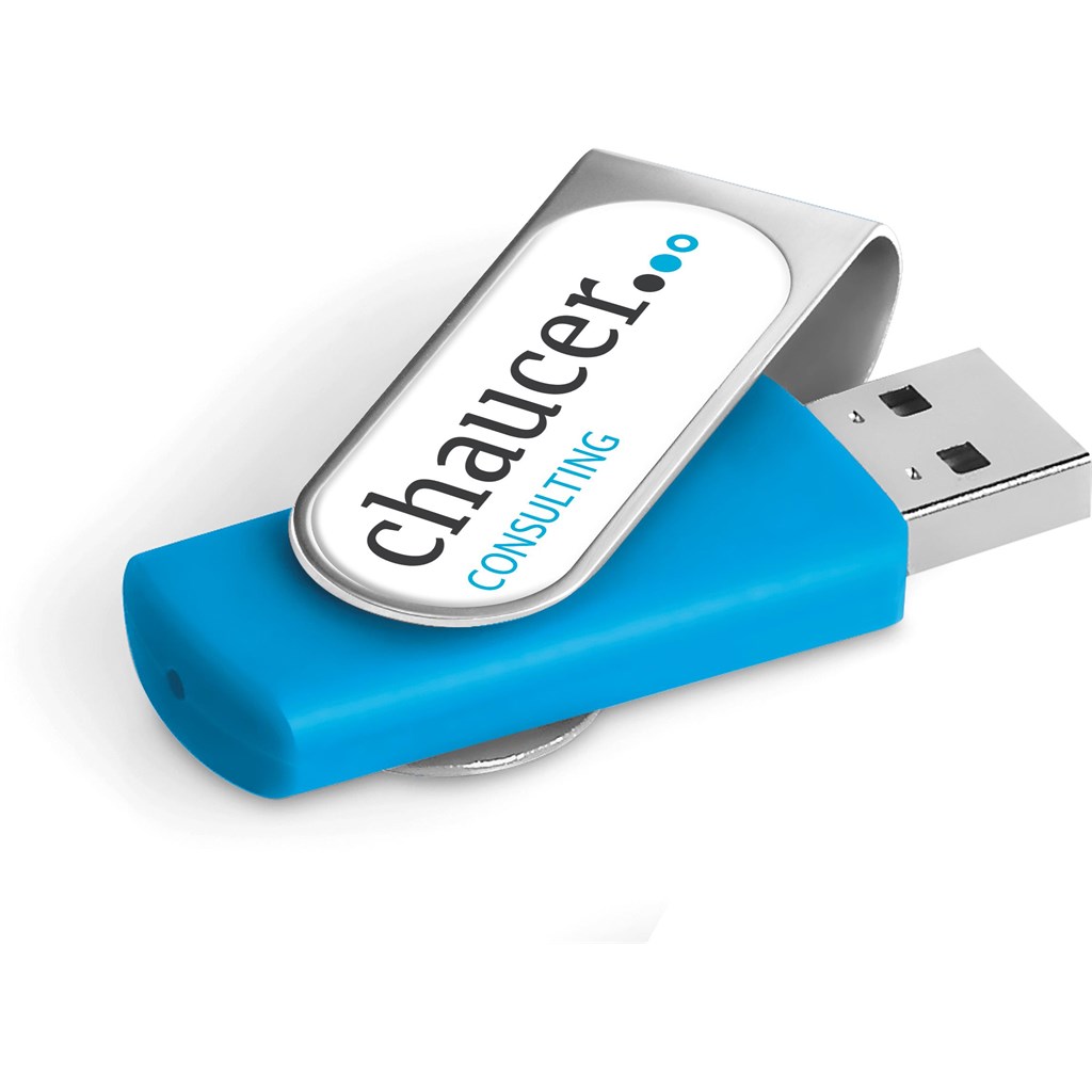 Axis Dome Flash Drive - 16GB - Cyan