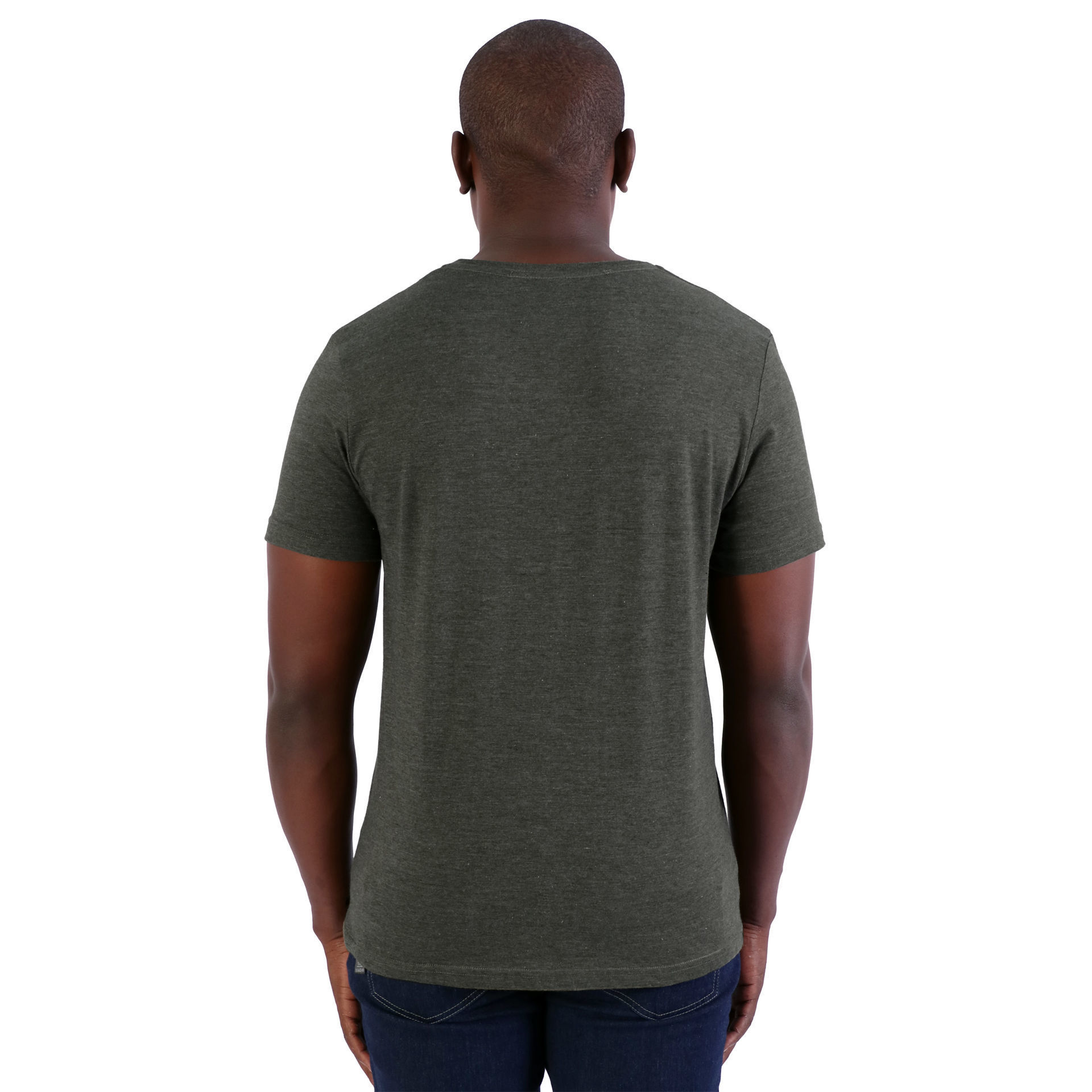 140g Urban Lifestyle V-Neck T-Shirt - End of range - Army green melange