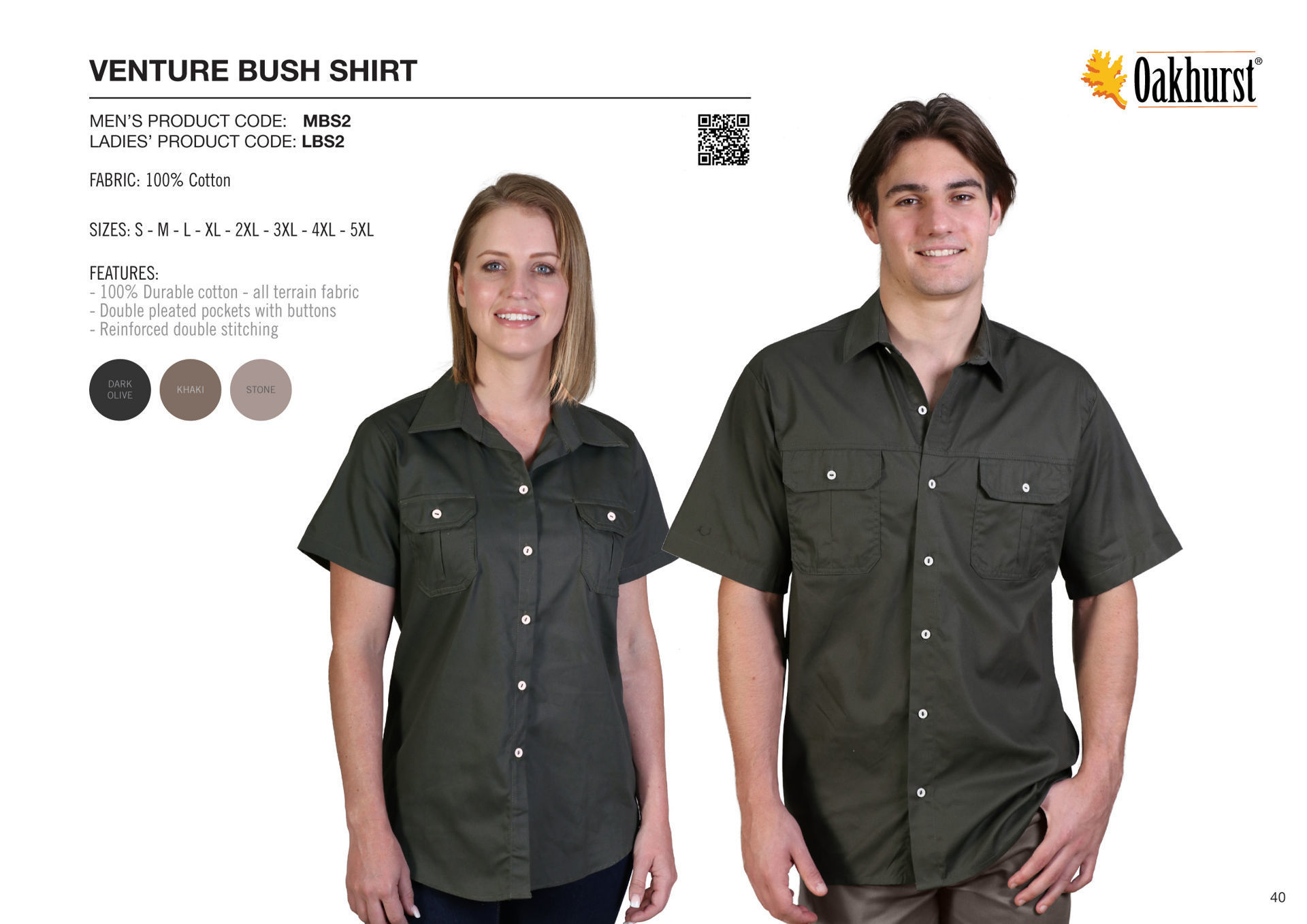 Ladies Venture Bush Shirt - Stone - End Of Range