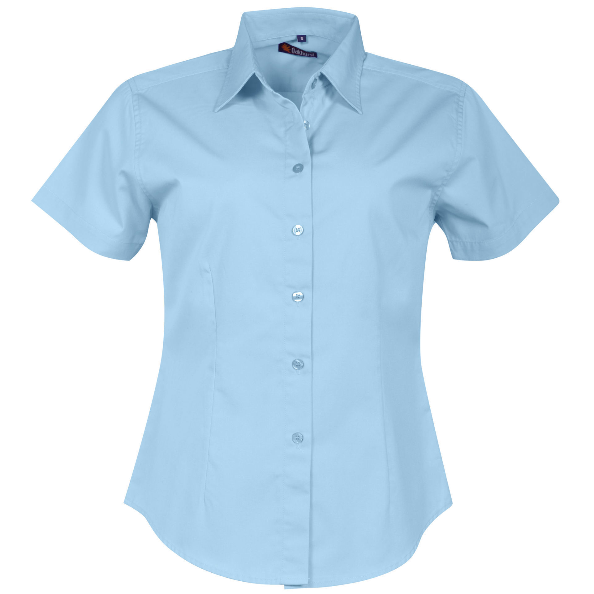 Ladies Classic Woven Shirt Short Sleeve - Blue Sky - End Of Range