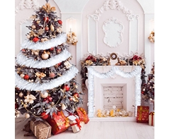 White Tinsel Garland