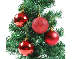 Red Christmas Baubles Set