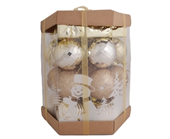 Gold Christmas Baubles & Gift Box Set