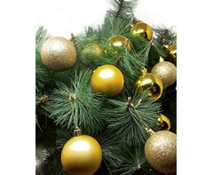 Gold Christmas Baubles & Gift Box Set