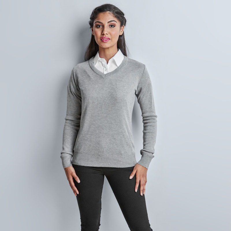 Ladies Long Sleeve Peru V-Neck Jersey