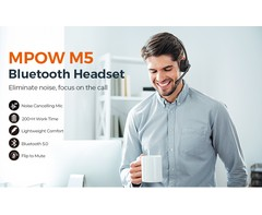 Mpow Business Bluetooth Headset & Charging Base