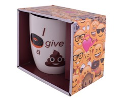 Emoji Oval Cone Mug - I Dont give a Poop