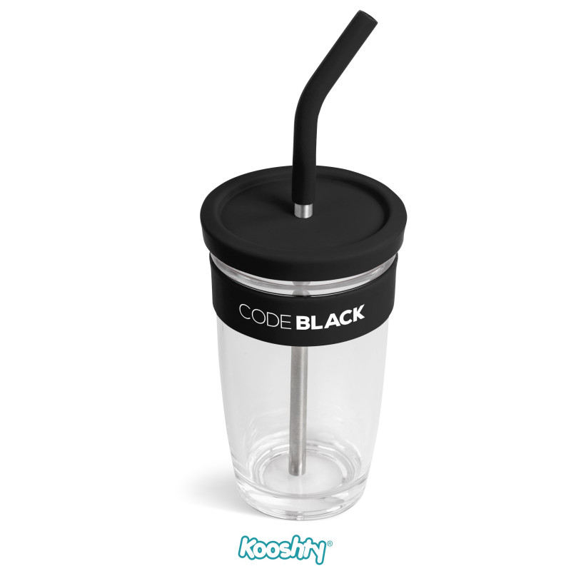 Kooshty Slurp Glass Kup & Straw - 480ML