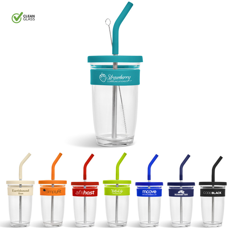 Kooshty Slurp Glass Kup & Straw - 480ML