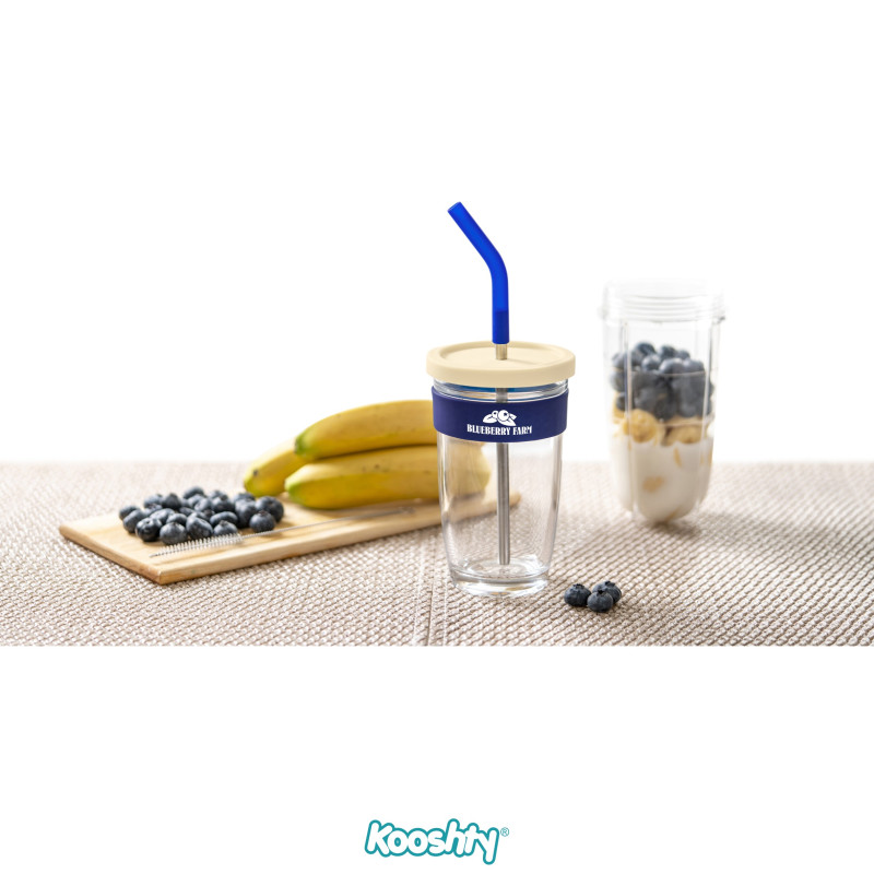 Kooshty Slurp Glass Kup & Straw - 480ML