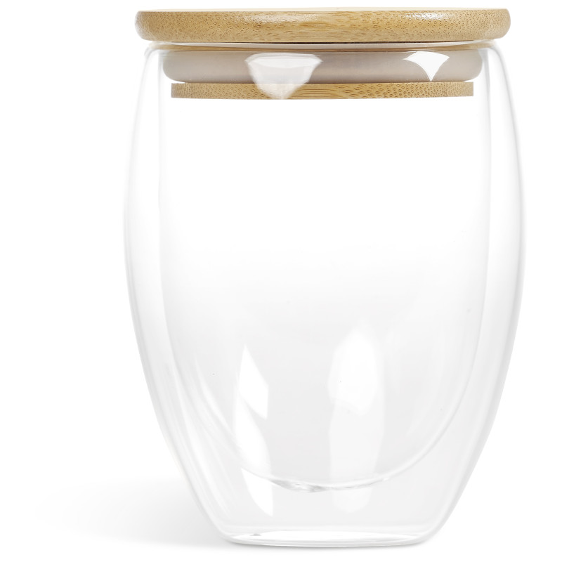 Okiyo Moco Double-Wall Glass Cup - 350ml