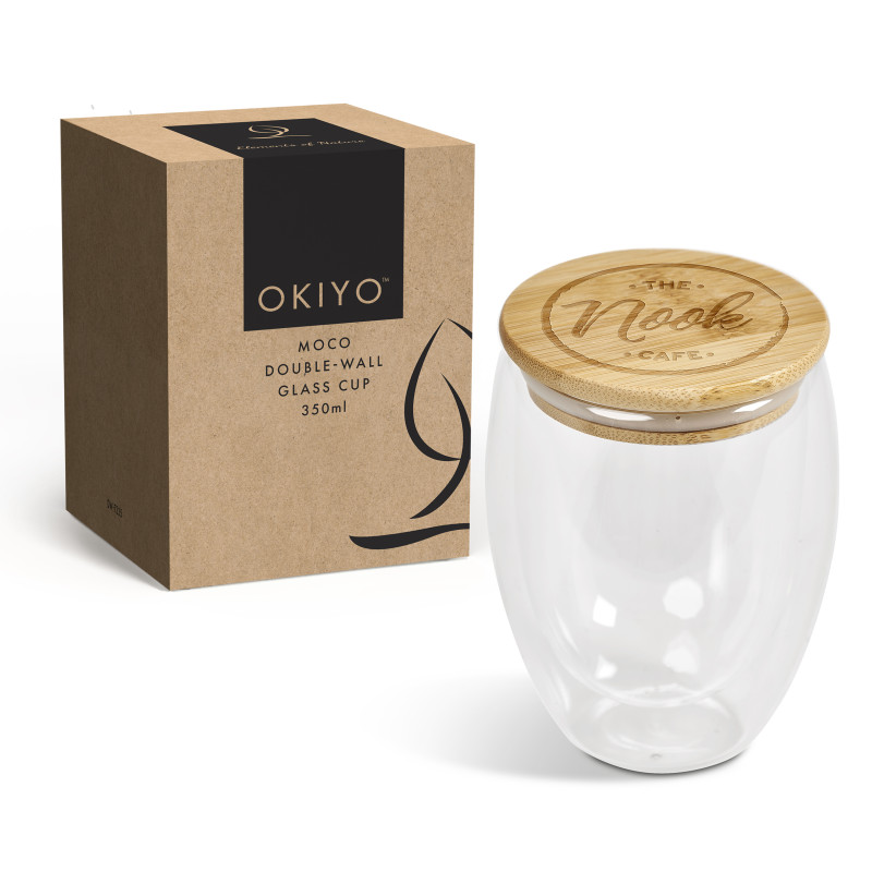 Okiyo Moco Double-Wall Glass Cup - 350ml