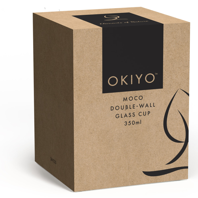 Okiyo Moco Double-Wall Glass Cup - 350ml