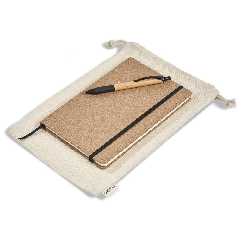 Okiyo Noto Cork & Bamboo Notebook & Pen Set