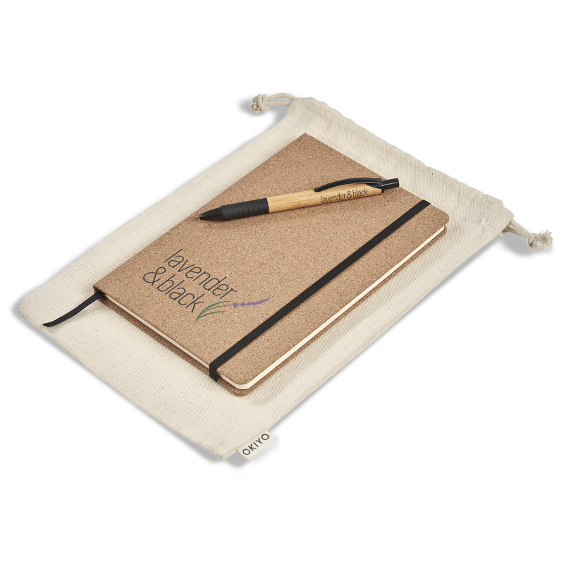 Okiyo Noto Cork & Bamboo Notebook & Pen Set