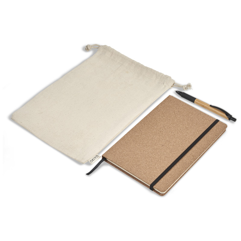 Okiyo Noto Cork & Bamboo Notebook & Pen Set