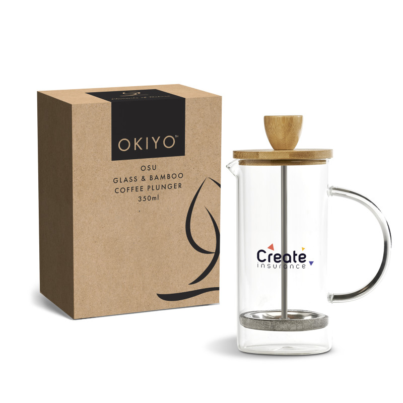 Okiyo Osu Glass Coffee Plunger - 350ml