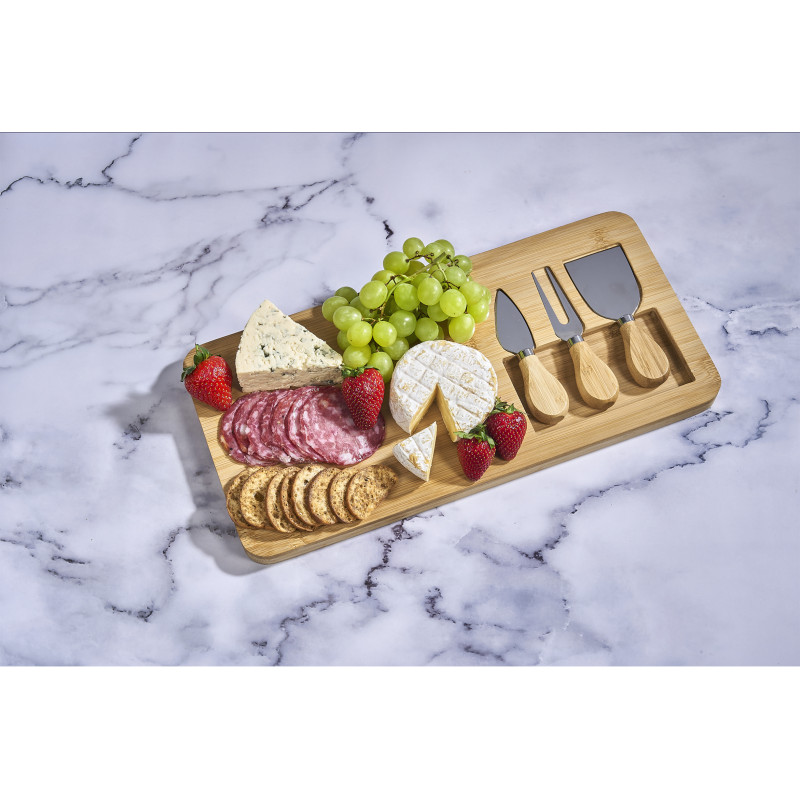 Okiyo Chizu Bamboo Cheese Board Set