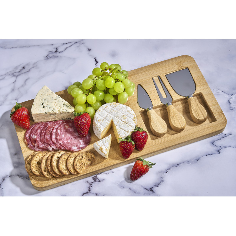 Okiyo Chizu Bamboo Cheese Board Set