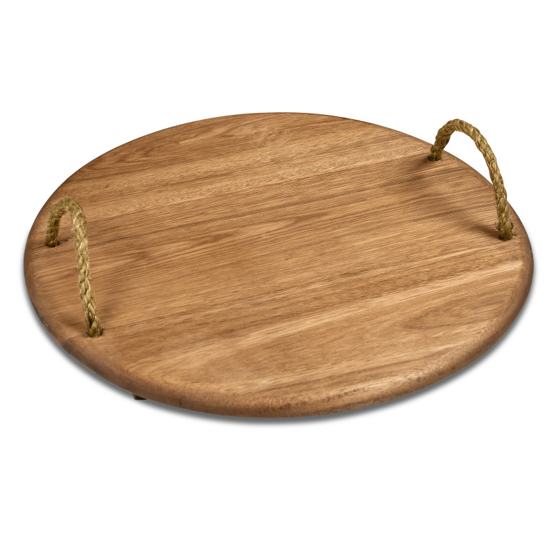 Okiyo Homegrown Medium Round Hardwood Food Platter